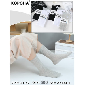 MS2667 Мужские высокие носки Корона хлопковые