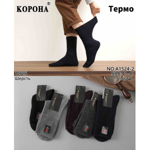 MS2913 Мужские зимние шерстяные носки Корона