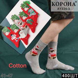MS2974 Чоловічі новорічні шкарпетки Корона