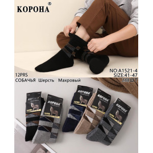 MS2976 Чоловічі шкарпетки з вовни собаки Корона