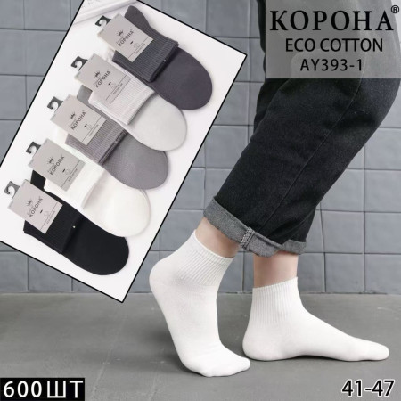 MS3068 Мужские носки с сеткой средней высоты Корона хлопковые