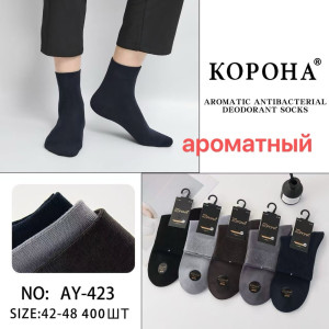 MS3260 Мужские хлопковые носки Корона средней высоты