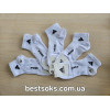 WS2590 Женские белые короткие спортивные носки 