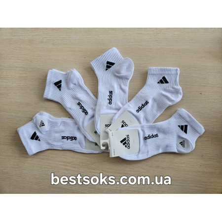 WS2590 Женские белые короткие спортивные носки 