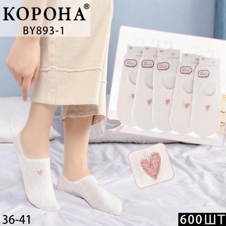 WS2599 Женские следы с силиконом Корона хлопковые