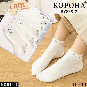 WS2526 Жіночі короткі бавовняні шкарпетки Корона WS2526 Жіночі короткі бавовняні шкарпетки Корона