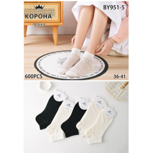 WS2620 Женские хлопковые короткие носки Корона