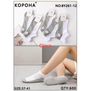 WS2641 Женские короткие носки Корона хлопковые