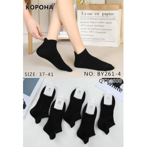 WS2693 Женские короткие черные носки Корона