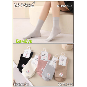 WS2694 Женские высокие бамбуковые носки Корона