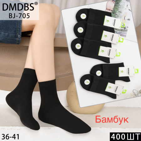 WS2736 Женские высокие черные носки бамбуковые DMDBS