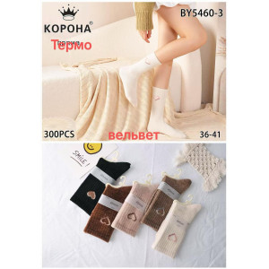 WS2808 Женские теплые высокие термо носки Корона