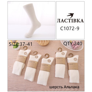 WS2859 Женские высокие белые кашемировые носки Ласточка