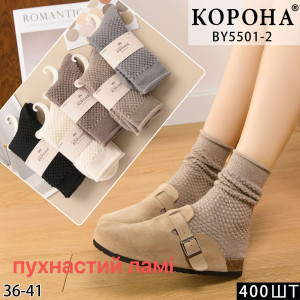 WS2874 Женские зимние шерстяные носки Корона