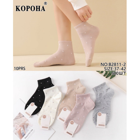 WS3047 Женские хлопковые короткие носки Корона